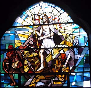 Jesus is raised from the dead in the resurrection