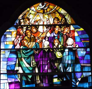 On Pentecost Day in the Upper Room